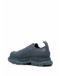 Baskets basses en cuir bleu marine Alexander McQueen