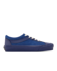 Baskets basses en cuir bleu marine Vans