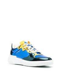 Baskets basses en cuir bleu marine Givenchy