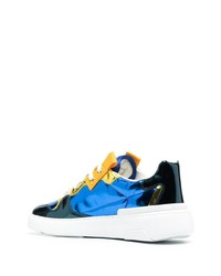 Baskets basses en cuir bleu marine Givenchy