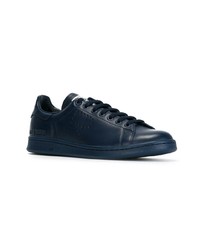 Baskets basses en cuir bleu marine adidas