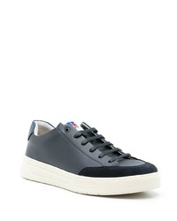 Baskets basses en cuir bleu marine BOSS