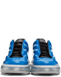 Baskets basses en cuir bleues Alexander McQueen