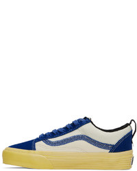 Baskets basses en cuir bleues Vans