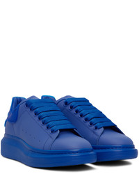 Baskets basses en cuir bleues Alexander McQueen