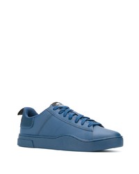 Baskets basses en cuir bleues Diesel