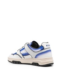 Baskets basses en cuir bleues MSGM