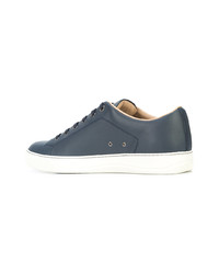 Baskets basses en cuir bleues Lanvin