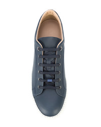 Baskets basses en cuir bleues Lanvin