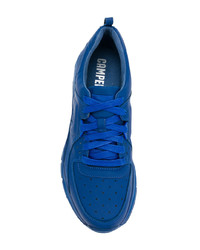 Baskets basses en cuir bleues Camper