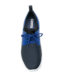 Baskets basses en cuir bleues Camper