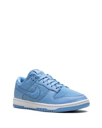 Baskets basses en cuir bleues Nike