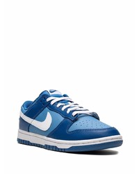 Baskets basses en cuir bleues Nike