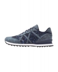 Baskets basses en cuir bleues Esprit