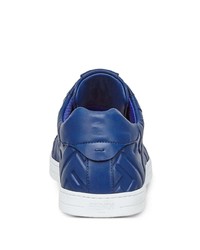 Baskets basses en cuir bleues Fendi