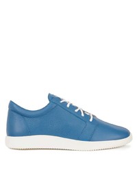 Baskets basses en cuir bleues Giuseppe Zanotti