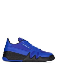 Baskets basses en cuir bleues Giuseppe Zanotti