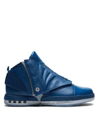 Baskets basses en cuir bleues Jordan