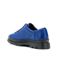 Baskets basses en cuir bleues Camper