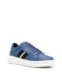 Baskets basses en cuir bleues Bally