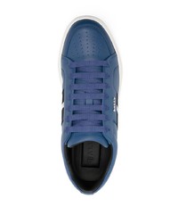 Baskets basses en cuir bleues Bally