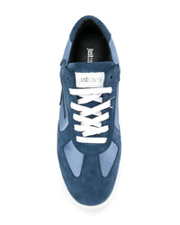 Baskets basses en cuir bleues Just Cavalli