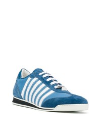 Baskets basses en cuir bleues DSQUARED2