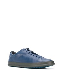 Baskets basses en cuir bleues Camper