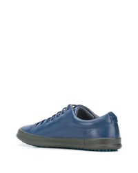 Baskets basses en cuir bleues Camper