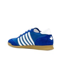 Baskets basses en cuir bleues DSQUARED2