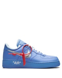 Baskets basses en cuir bleues Nike X Off-White