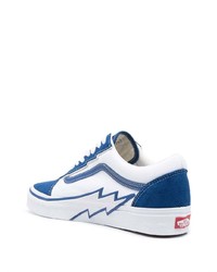 Baskets basses en cuir bleues Vans