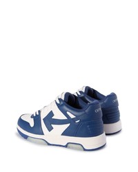 Baskets basses en cuir bleues Off-White