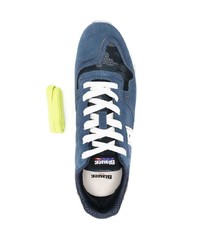 Baskets basses en cuir bleues Blauer