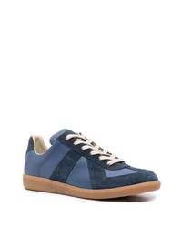 Baskets basses en cuir bleues Maison Margiela