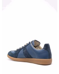 Baskets basses en cuir bleues Maison Margiela