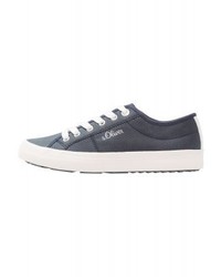 Baskets basses en cuir bleues s.Oliver
