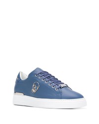 Baskets basses en cuir bleues Philipp Plein