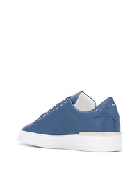 Baskets basses en cuir bleues Philipp Plein