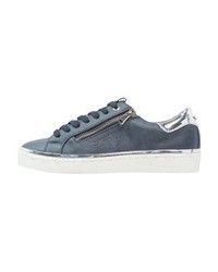 Baskets basses en cuir bleues Tom Tailor