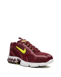 Baskets basses en cuir bordeaux Nike