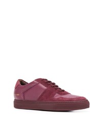 Baskets basses en cuir bordeaux Common Projects