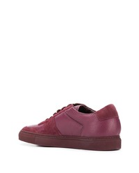 Baskets basses en cuir bordeaux Common Projects