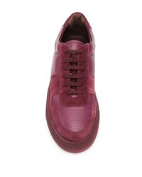 Baskets basses en cuir bordeaux Common Projects