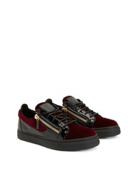 Baskets basses en cuir bordeaux Giuseppe Zanotti