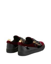 Baskets basses en cuir bordeaux Giuseppe Zanotti