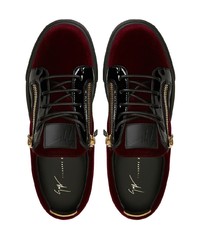 Baskets basses en cuir bordeaux Giuseppe Zanotti