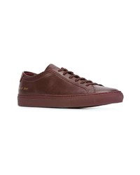 Baskets basses en cuir bordeaux Common Projects