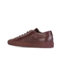 Baskets basses en cuir bordeaux Common Projects