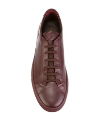 Baskets basses en cuir bordeaux Common Projects